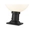 Z-Lite Laurent Outdoor Pier Mounted Fixture, 1-Light, 12 In.W x 17.75 In.H, Black/Opal 597PHB-533PM-BK - alternate 7